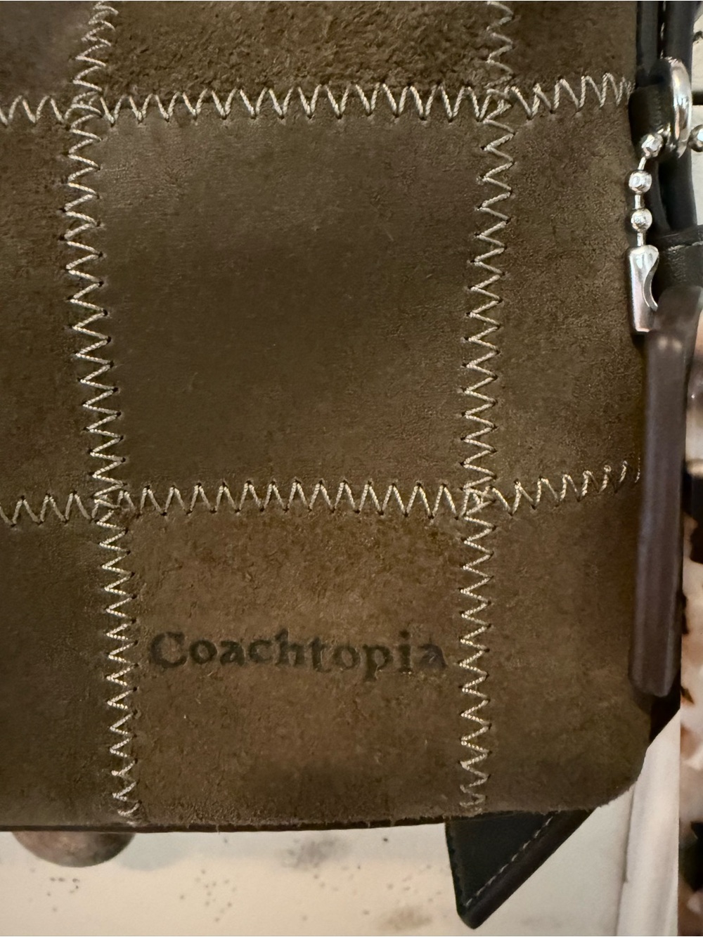 Coachtopia Small Olive (Suede) Patch Alter/Ego Slouchy - NWOT - Picture 4 of 8